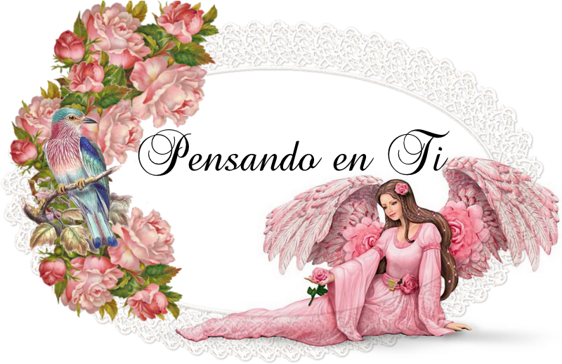 Pensando En Ti - Angeli Con Rose (800x534), Png Download