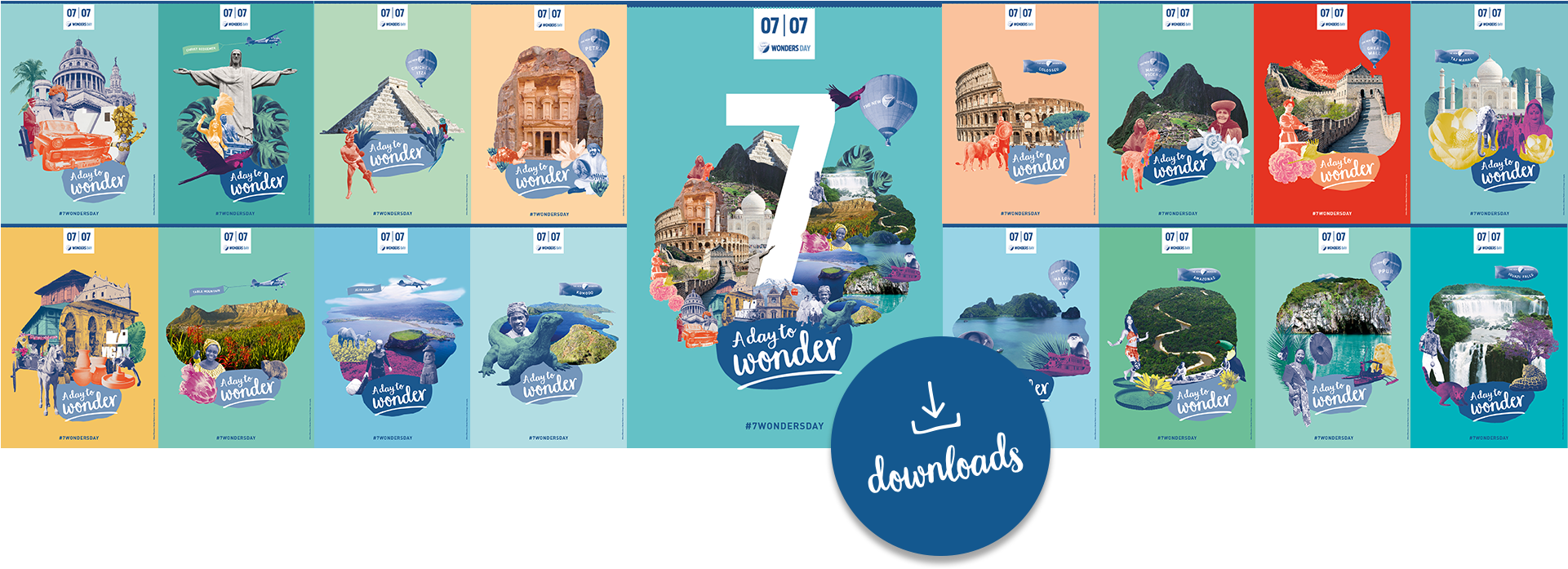 And Grassroots Events - 7 Wonders Of The World Campaign (1920x737), Png Download