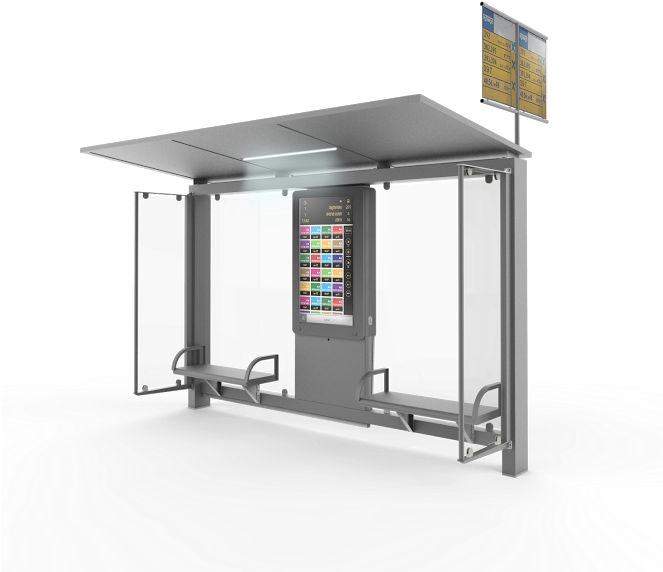 Digital Interactive Bus Station Information System - Led-backlit Lcd Display (662x662), Png Download