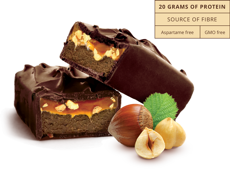 Dark Chocolate Hazelnuts Bar - Protein Gourmet Bar Prozis (800x588), Png Download