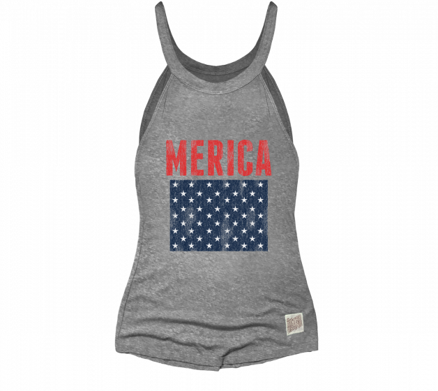 Merica Women's Rounded Bottom Tank - Active Tank (628x560), Png Download