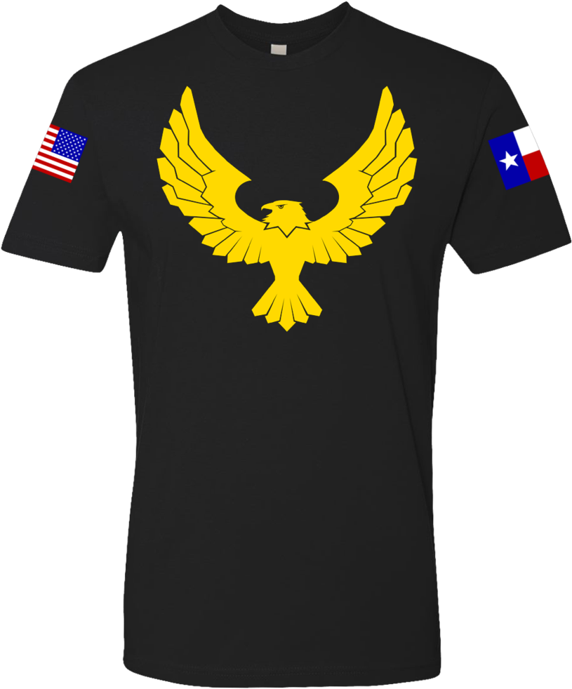 Blacklist Universe Lonestar Golden Eagle T Shirt - T-shirt (944x1024), Png Download