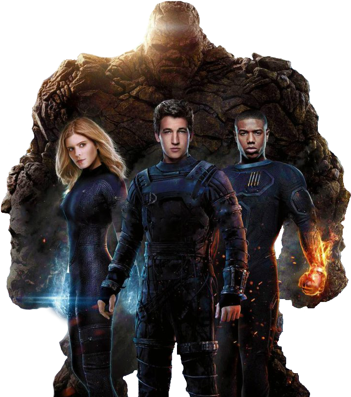 Home To Transparent Superheroes Transparent Images - Fantastic 4 Movie (734x844), Png Download