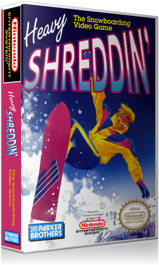 Nes Heavy Shreddin Retail Game Cover To Fit A Ugc Style - Heavy Shreddin Nes (800x960), Png Download