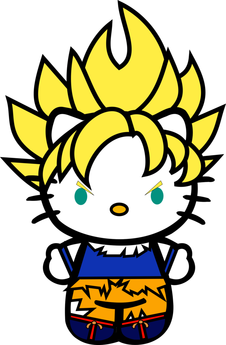 Hello Vegeta, Hello Super Saiyan Vegeta, Hello - Hello Kitty Dragon Ball Z (724x1104), Png Download