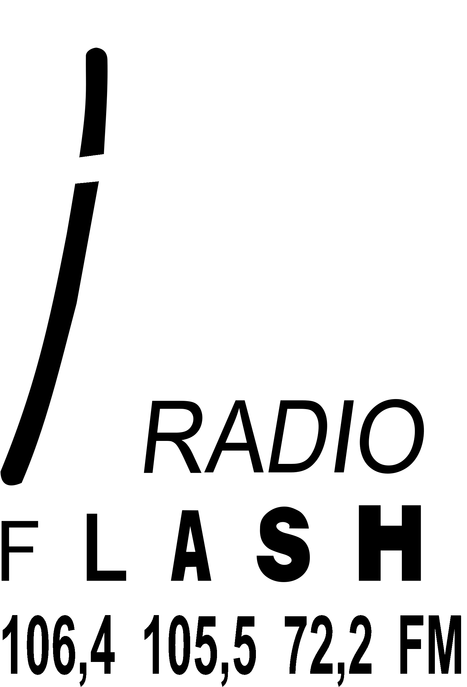 Flash Radio Logo Black And White - Calligraphy (2400x2400), Png Download