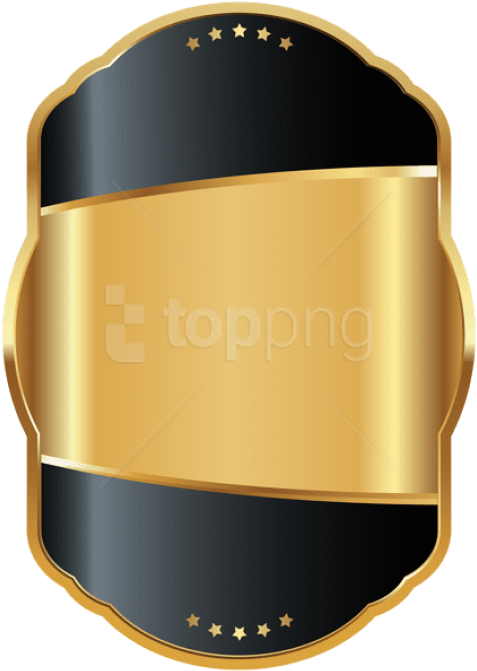 Free Png Download Label Template Black Gold Clipart - Gold Label Png (480x678), Png Download