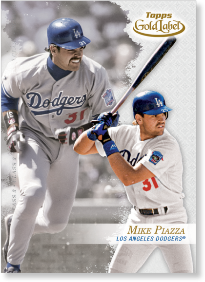 Mike Piazza 2017 Topps Gold Label - Baseball Player (700x700), Png Download