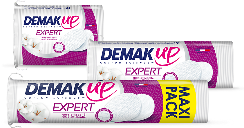 Demak'up Expert Cotton Round Pads - Cotton Pad In French (845x500), Png Download