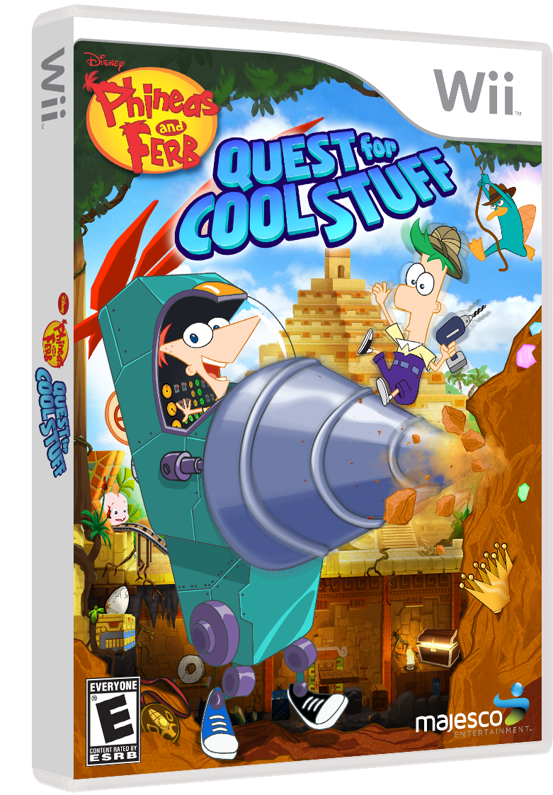 Phineas And Ferb - Phineas And Ferb Quest For Cool Stuff Wii (827x1299), Png Download
