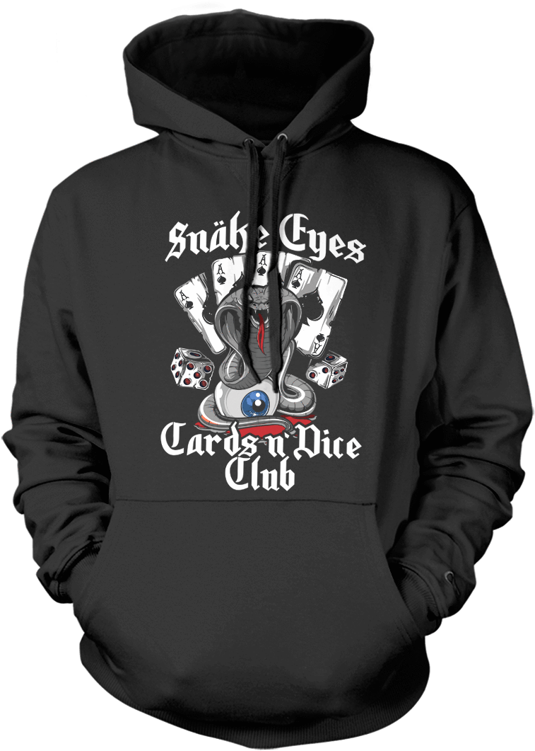 Motorhead Inspired Ace Of Spades Snake Eyes Cards N - Hoodie (800x1100), Png Download