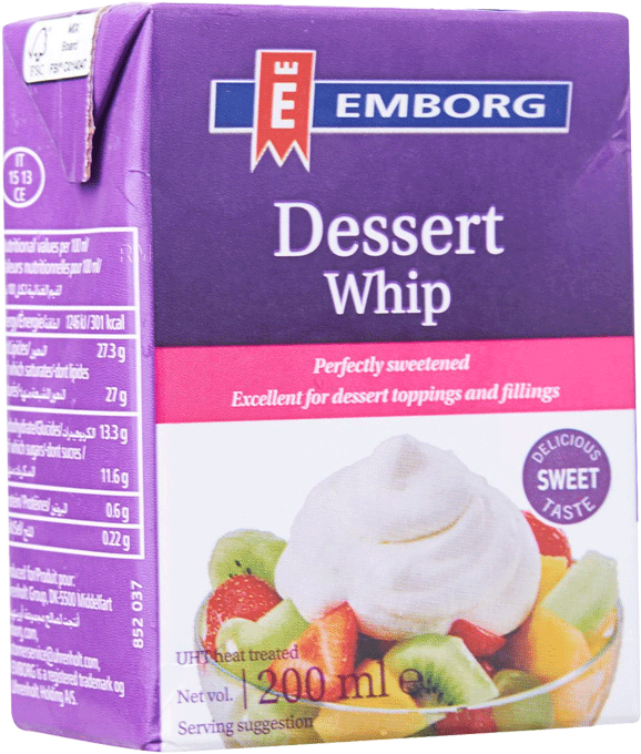 Emborg Dessert Whip Cream 200ml - Emborg Heavy Cream (1000x1000), Png Download