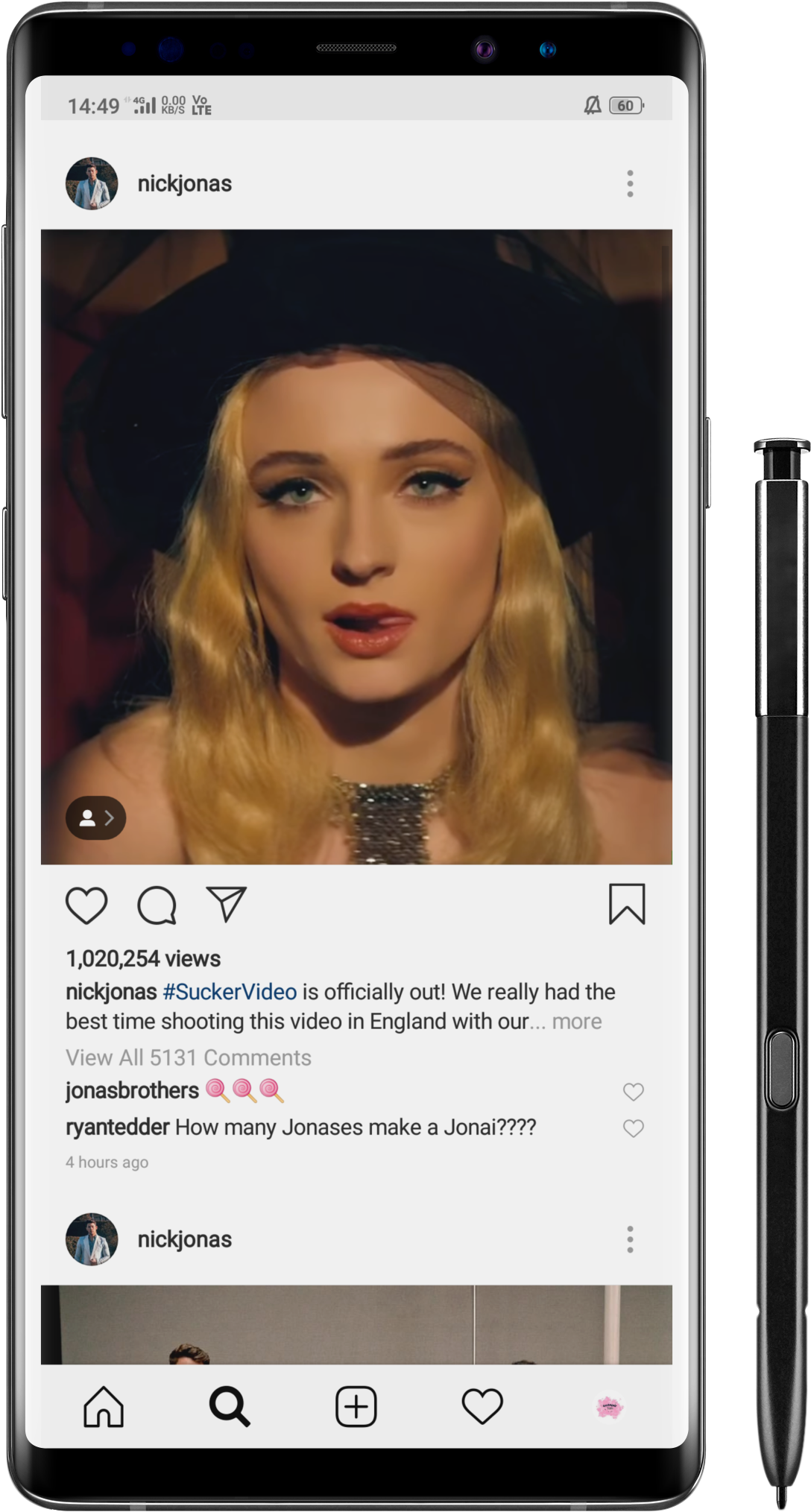 Nick Jonas Shared The Sucker Song On Her Instagram - Iphone (3300x2475), Png Download