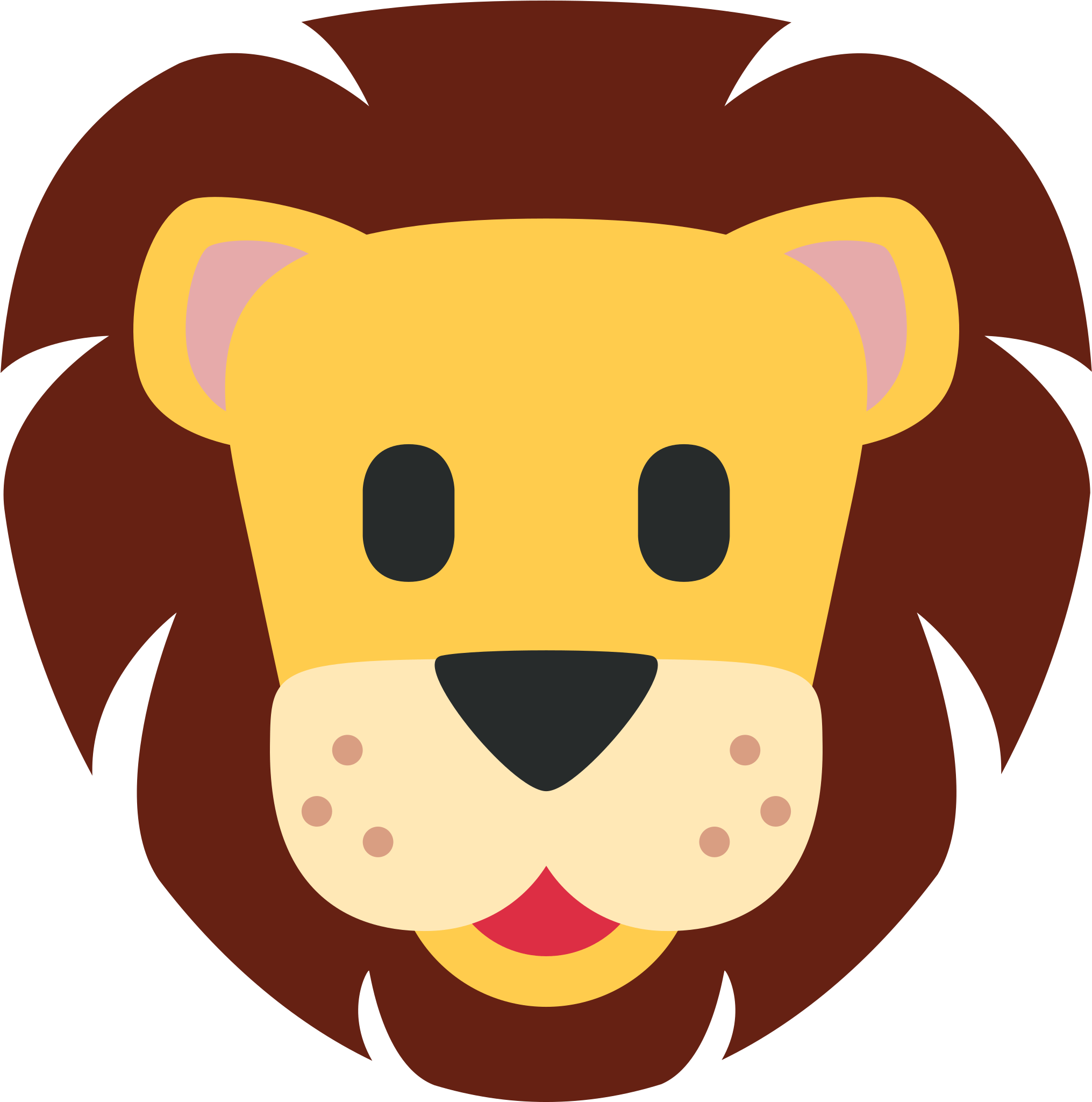 Lion Emoji Twitter (2048x2048), Png Download