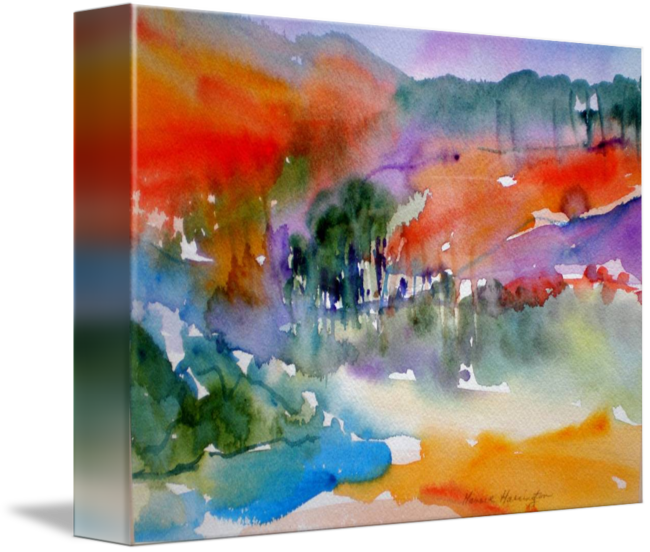 Abstract Watercolor Landscape - Watercolor Paint (650x552), Png Download