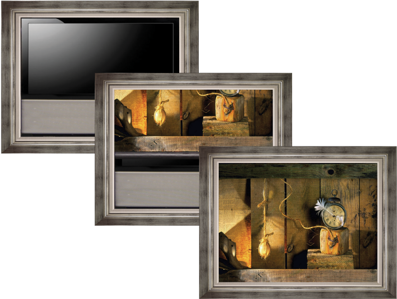 Artscreen For Flat Plasma/led Displays With Soundbar - Picture Frame (798x607), Png Download