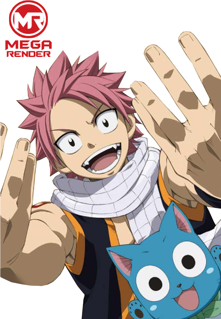Render Fairy Tail Natsu E Happy Yea - Fairy Tail Dvd Happy (706x1033), Png Download