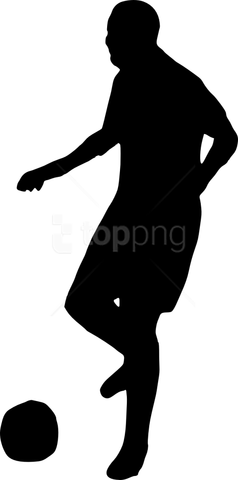 Free Png Football Player Silhouette Png Images Transparent - Jumping (480x967), Png Download