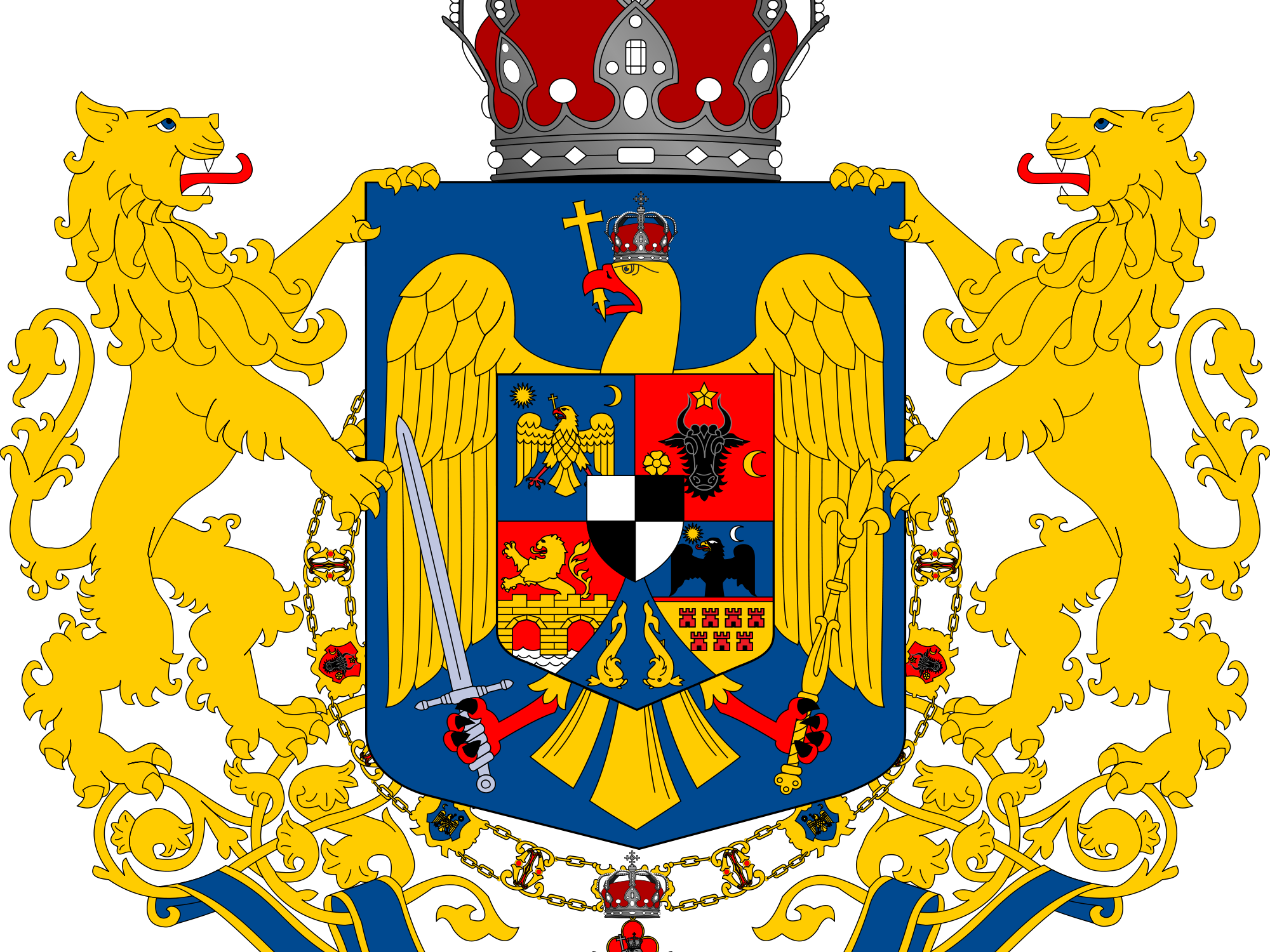 Romanian Just An Old - Romanian Coat Of Arms Png (2000x1500), Png Download