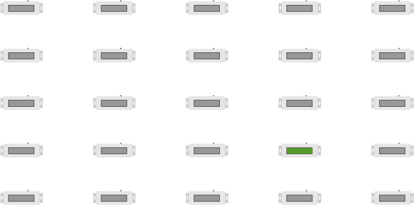 White Background With Rows Of Pick To Light Devices - Monochrome (836x446), Png Download