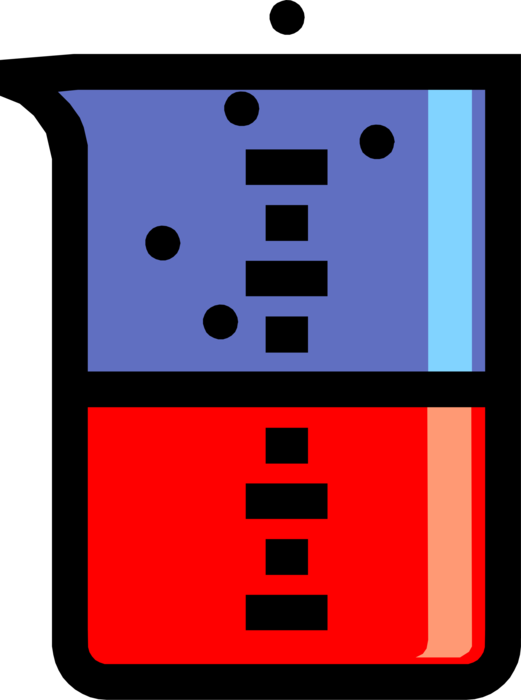 Vector Illustration Of Laboratory Beaker Glassware (521x700), Png Download