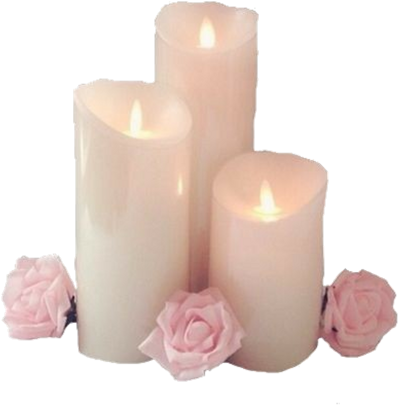 #aesthetic #candles #pink #tumblr #white #fire #roses - Transparent Pink Candle Png (1024x1016), Png Download
