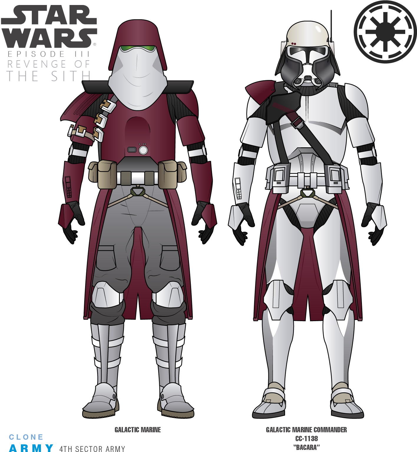 4th Sector Army, Galactic Marines By Efrajoey1 Star - Galactic Marine Star Wars 501st (1415x1544), Png Download