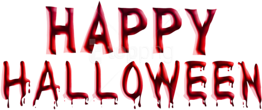 Free Png Download Bloody Happy Halloween Png Images (850x369), Png Download
