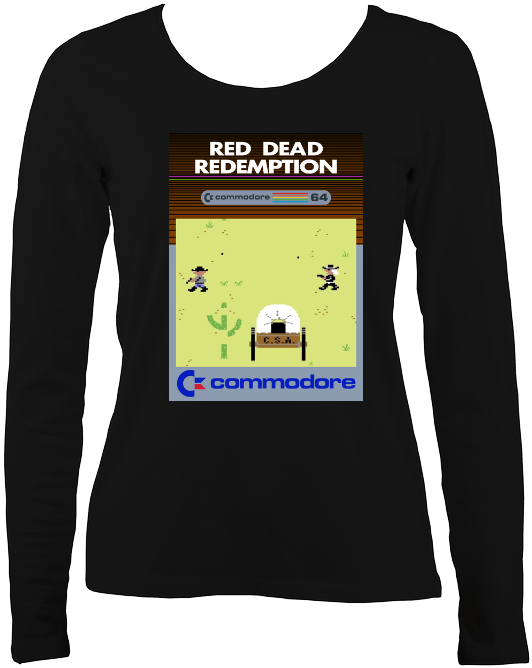 Commodore 'c64 Red Dead Redemption' Ladies Long - Long-sleeved T-shirt (680x680), Png Download