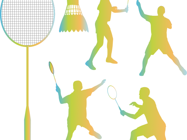 Chinese Clipart Shuttlecock - Badminton Silhouette (640x480), Png Download