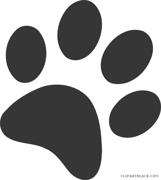 Dog Paw Prints Clipart - Blue Wildcat Paw Print (534x595), Png Download