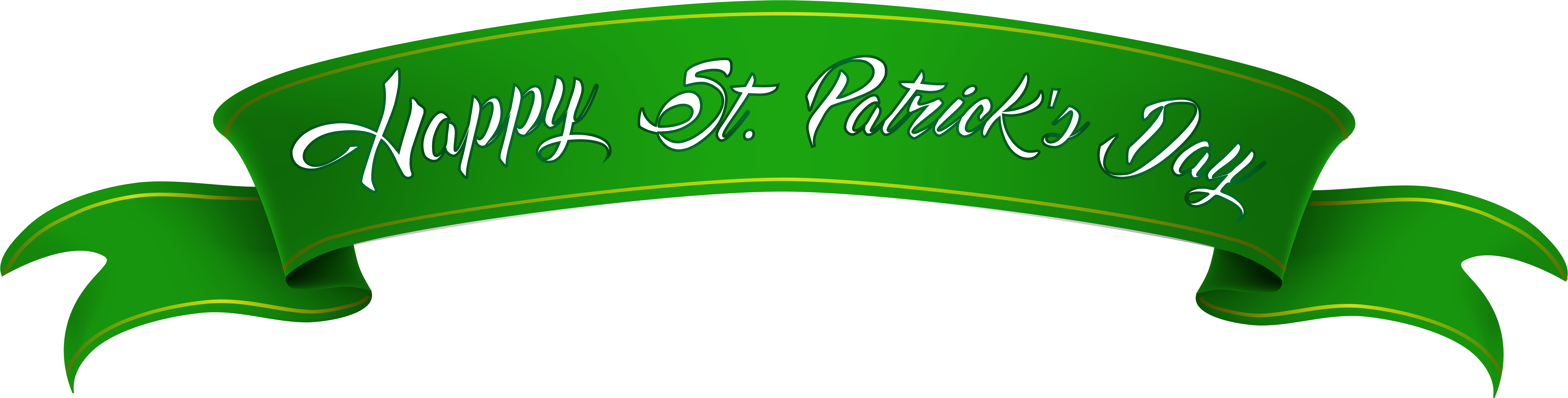 Happy Patrick S Clip - Free Clip Art Happy St Patrick's Day Banners (8000x2127), Png Download