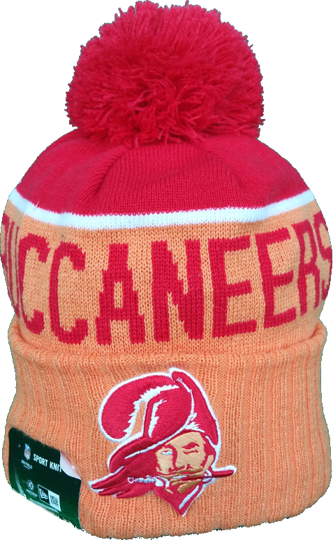Tampa Bay Buccaneers Vintage Sideline Knit Pom Toque - Beanie (477x772), Png Download