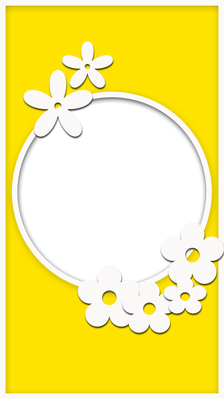 Yellow Flower Frame - Frame Flower Yellow (720x1280), Png Download