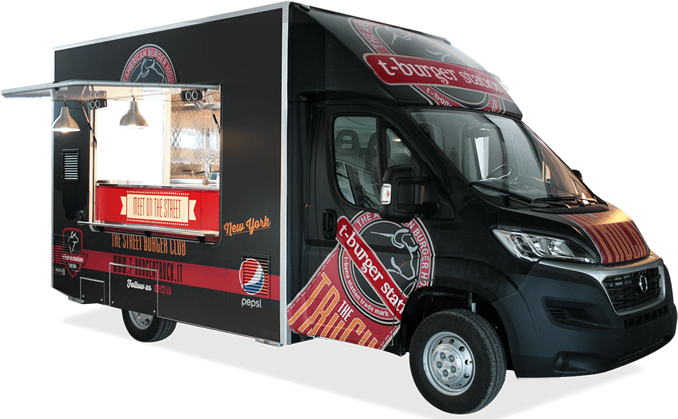 Food Truck Fiat Ducato - Porter Streetfood (1000x615), Png Download