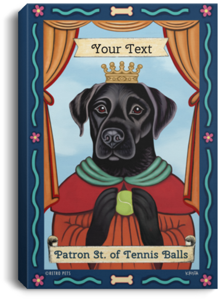 Personalized Black Lab "patron St - Black Lab Tennis Ball (600x600), Png Download