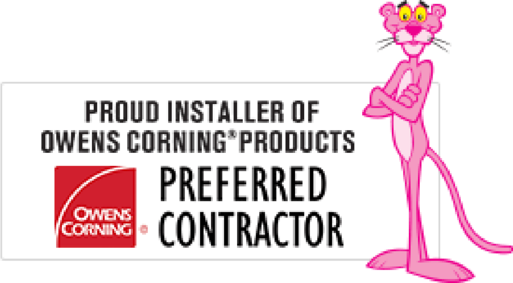Owens Corning 2 - Owens Corning Preferred Contractor Png (1000x552), Png Download