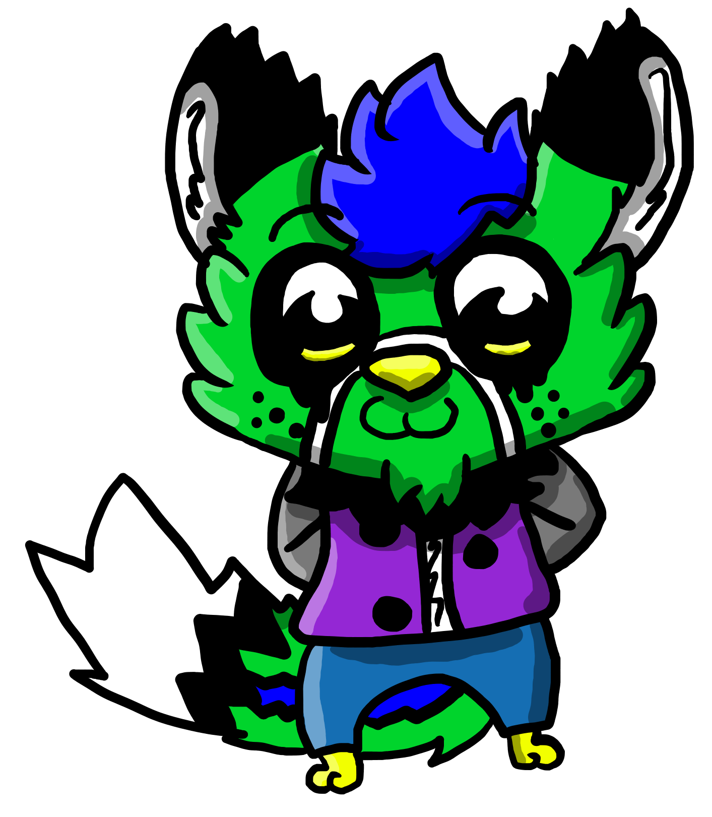 Dessin De Mon Furry Dans Le Style De L'animé Pop Team - Cartoon (1920x2560), Png Download