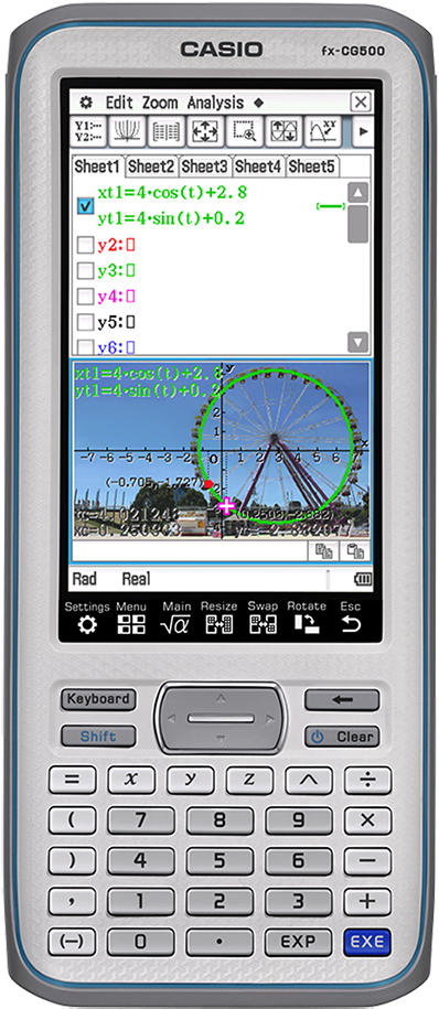 The New Fx-cg500 - Casio Calculator Touch Screen (600x923), Png Download