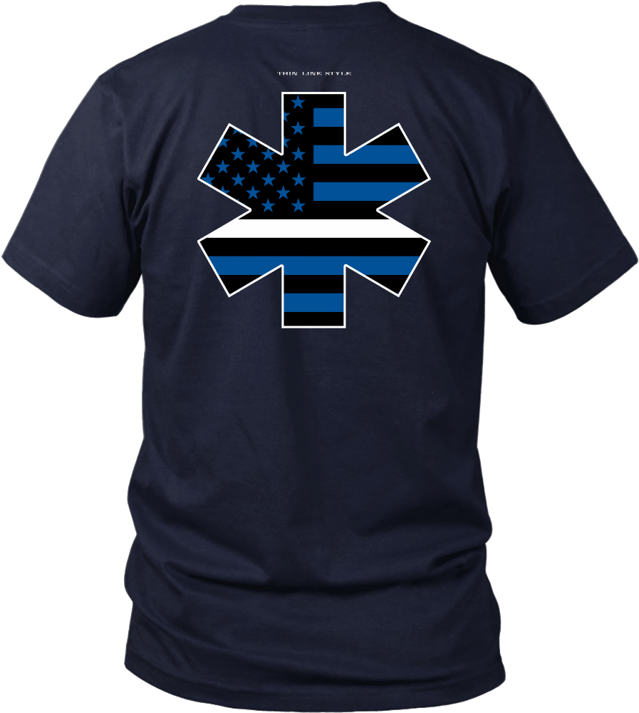 Star Of Life Ems Thin White Line Shirt - Tennessee Thin Red Line (1000x1000), Png Download