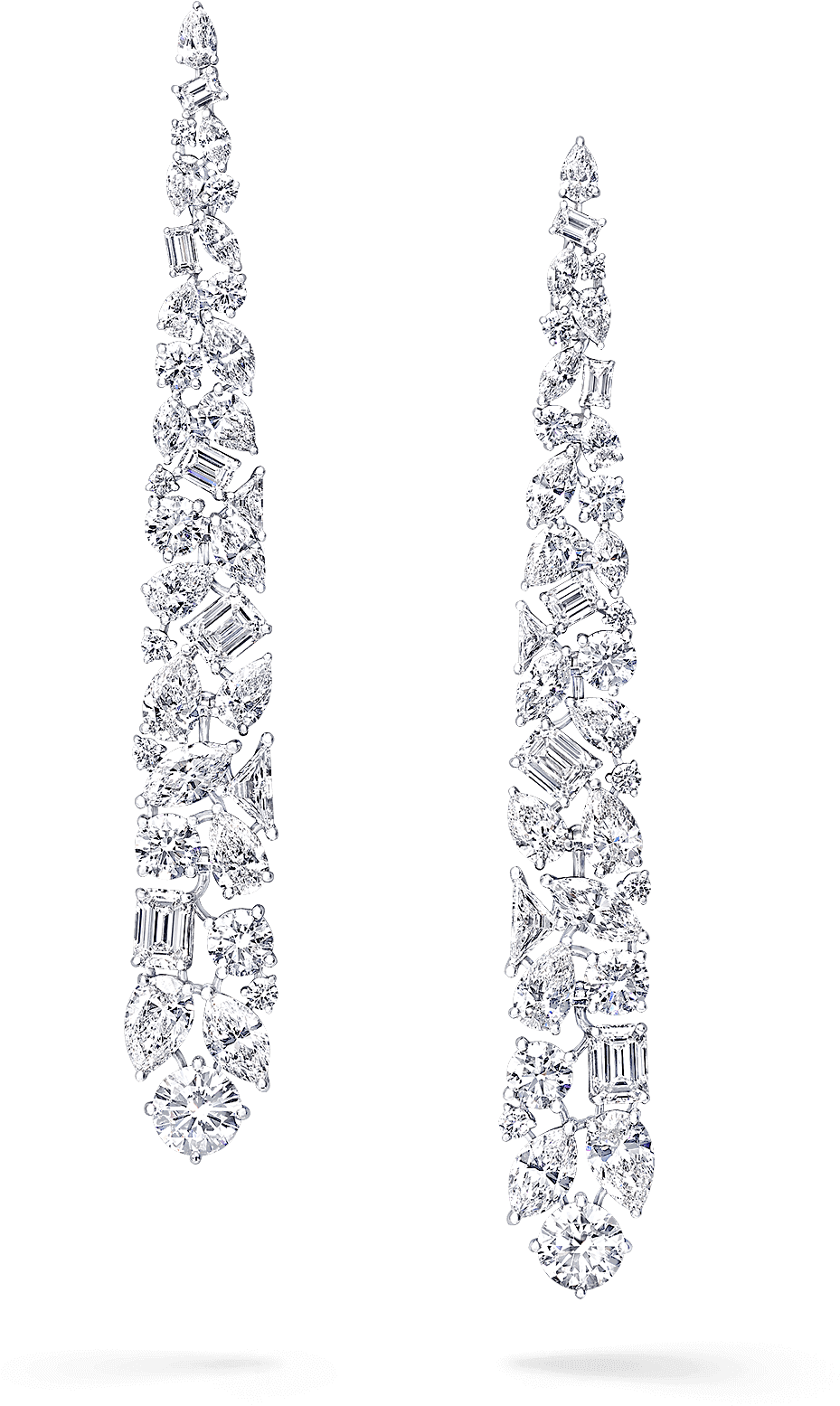 A Pair Of Graff High Jewellery Diamond Earrings - Body Jewelry (2000x2000), Png Download