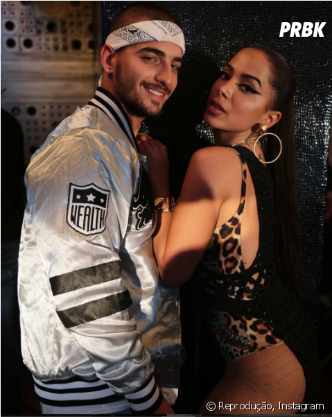 Anitta E Maluna Em "sim Ou Não" - Maluma E Anitta Juntos (624x600), Png Download