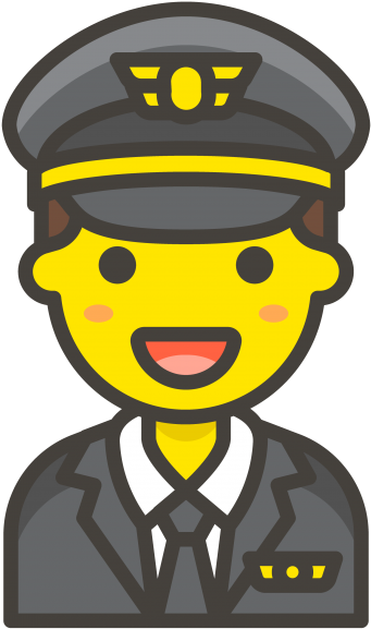 Pilot Man Emoji - Pilot Woman Icon (866x650), Png Download