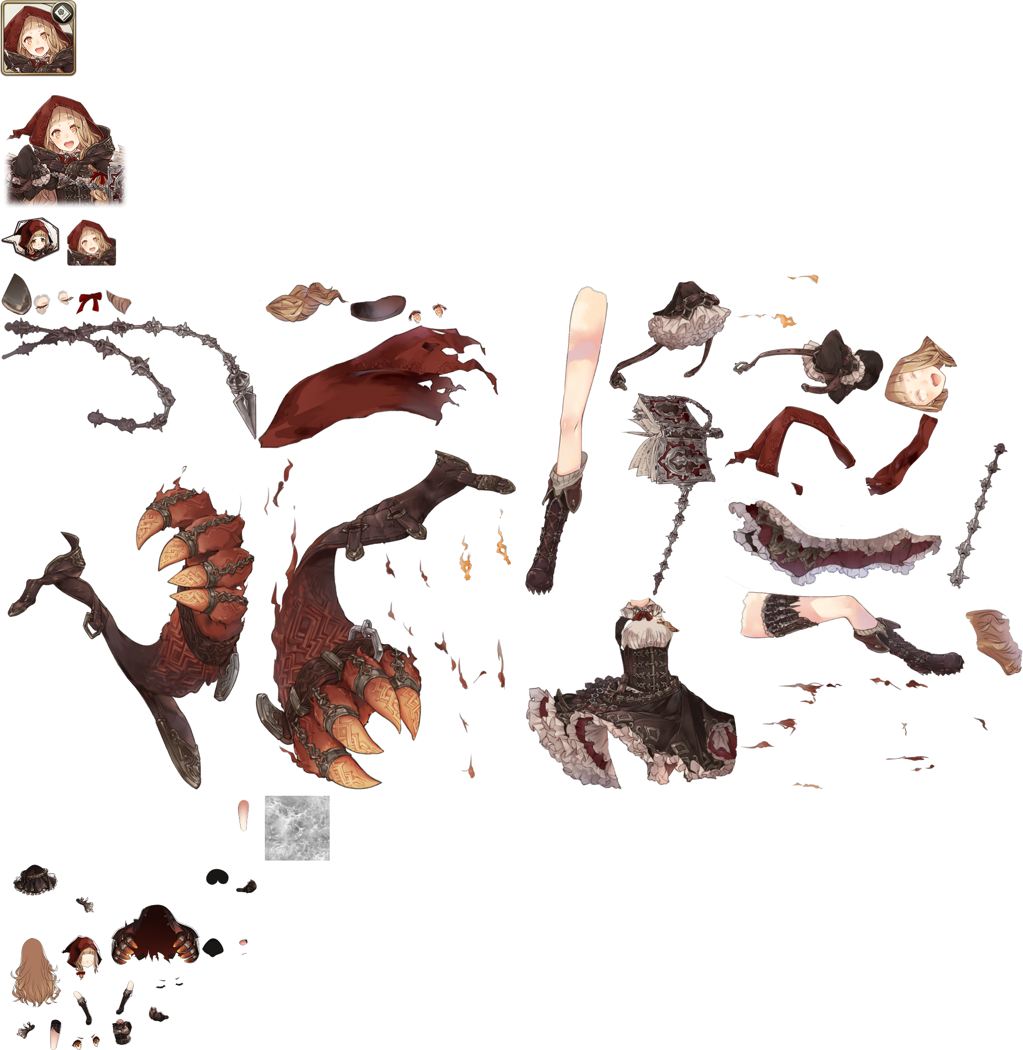 Click For Full Sized Image Red Riding Hood - Red Riding Hood Sinoalice (2078x2102), Png Download