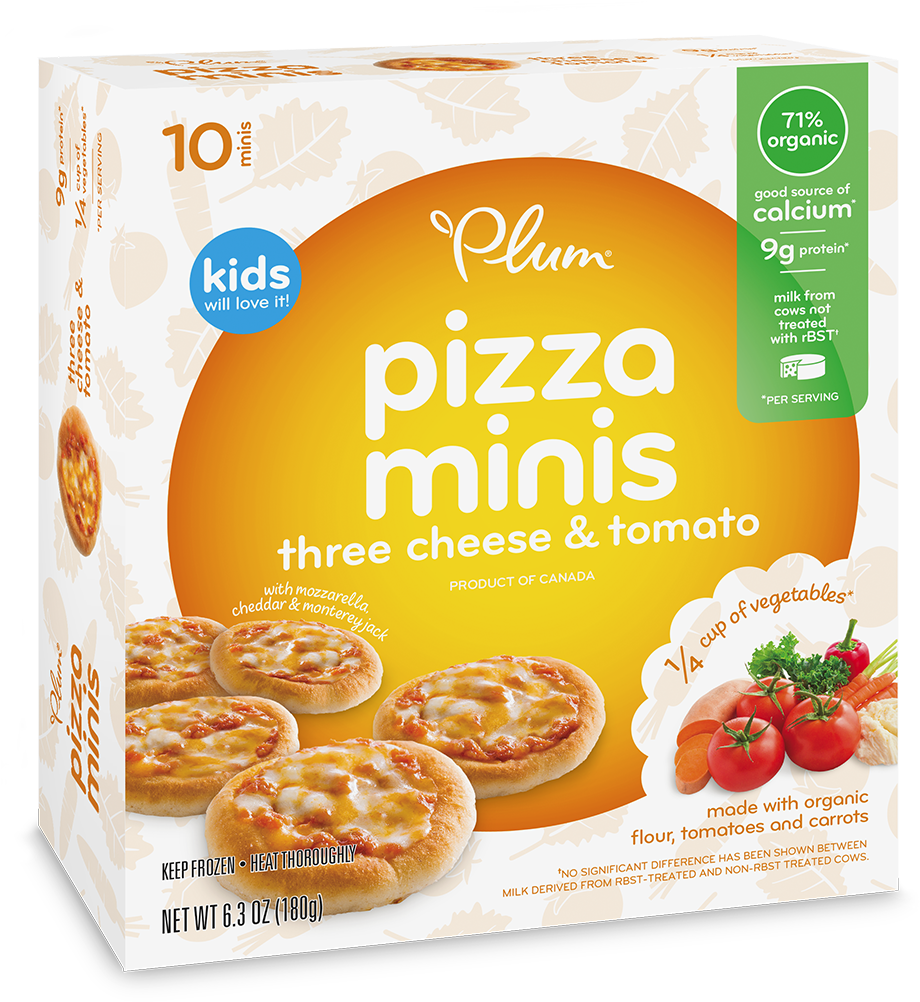 Plum Organics Pizza Minis Three Cheese & Tomato - Convenience Food (1200x1505), Png Download