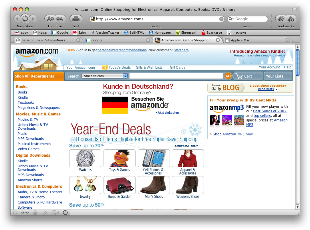 Amazon Website (1091x814), Png Download