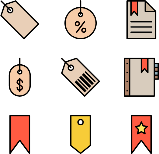 Bookmark Tag (600x564), Png Download