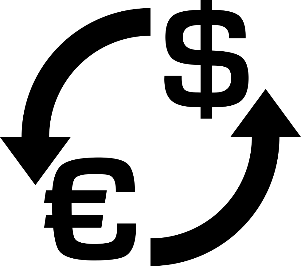 Money Exchange Euro Dollar Svg Png Icon Free Download - Euro Dollar Icon White (980x866), Png Download