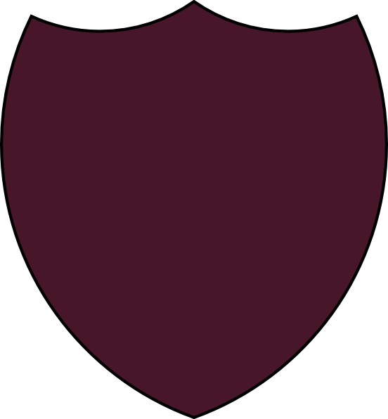 Shield Outline Maroon Clip Art (552x596), Png Download