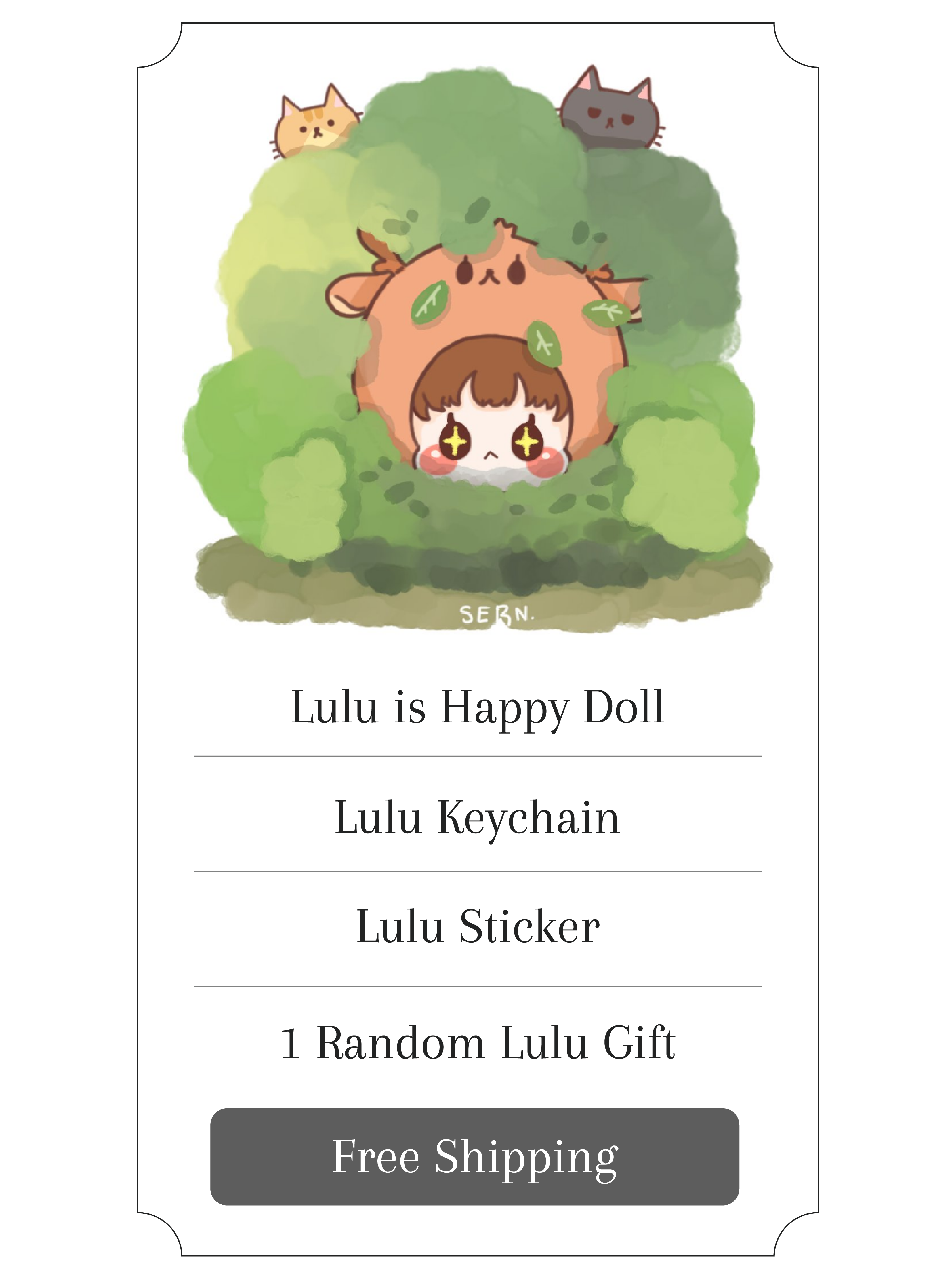 Lulu Little Dear Bundle - Cartoon (3309x4451), Png Download